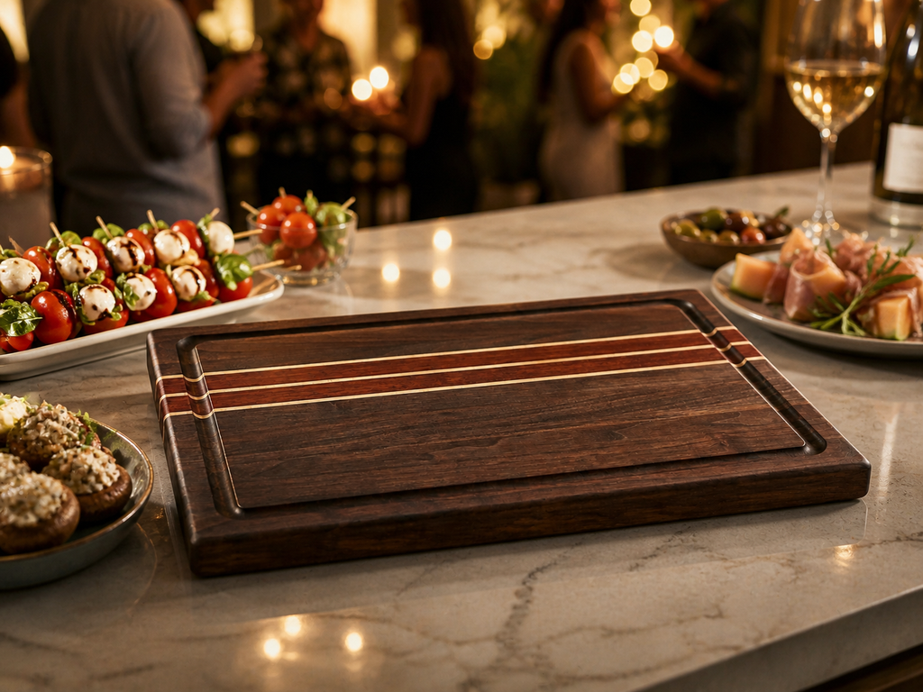 Edge Grain Cutting Board | Walnut, Padauk & Maple