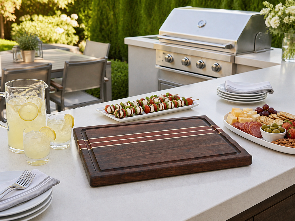 Edge Grain Cutting Board | Walnut, Padauk & Maple